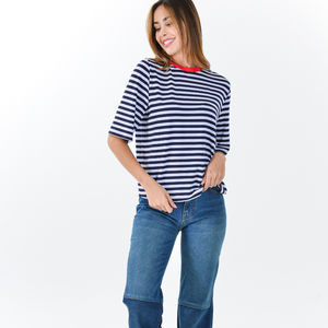 Jean & Ginger - Breton Navy Casual T-Shirt