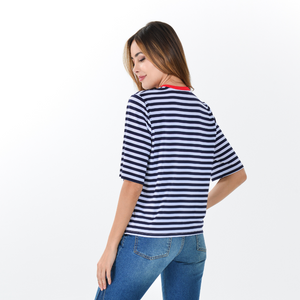 Jean & Ginger - Breton Navy Casual T-Shirt