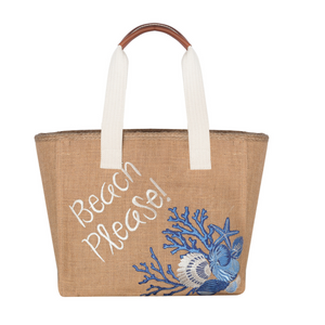 EYNA & CO. Blue Blanc Beach Bag