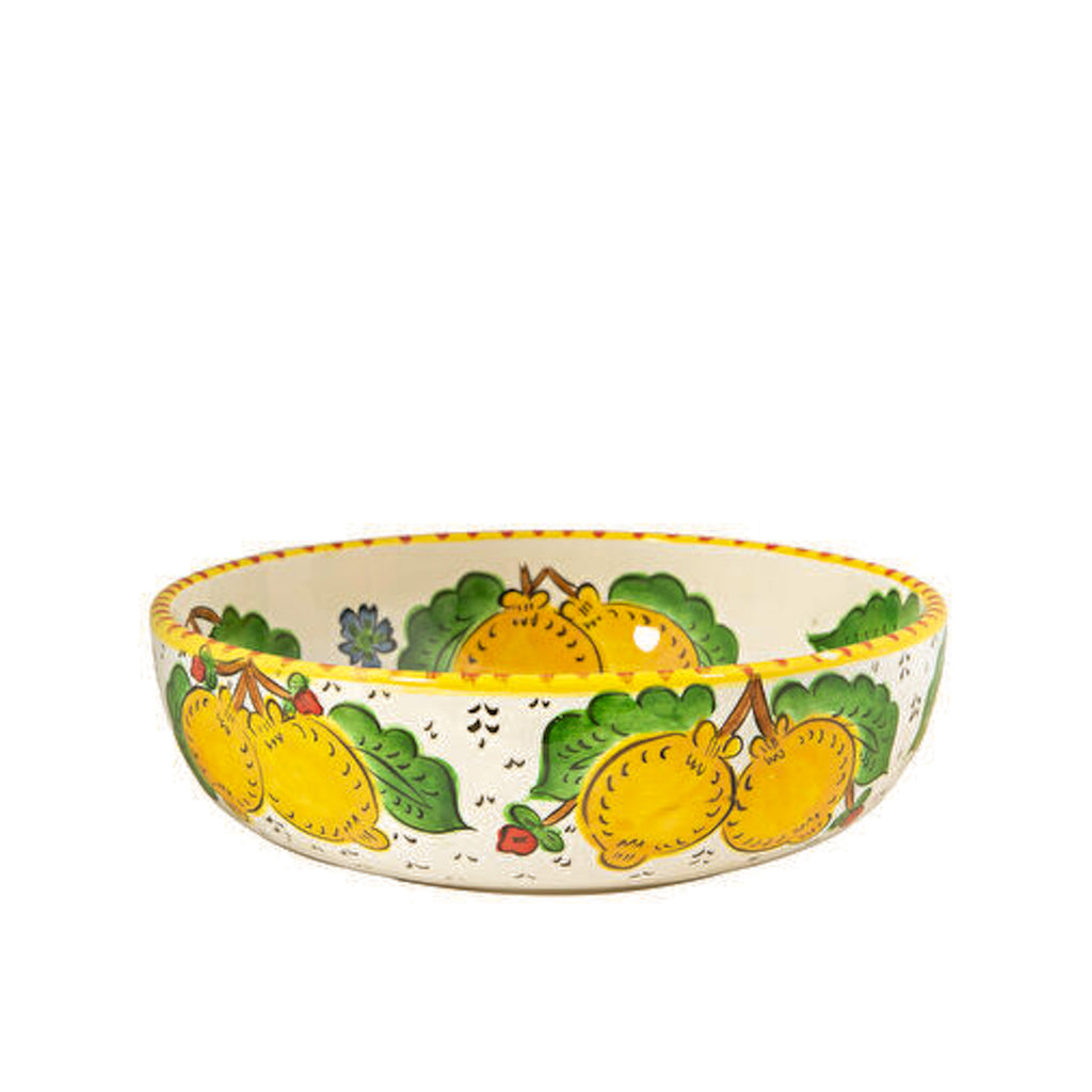 Feeling Good Inside - Sicilian Lemon Collection Handmade Seramik Salata Kasesi (25 cm)