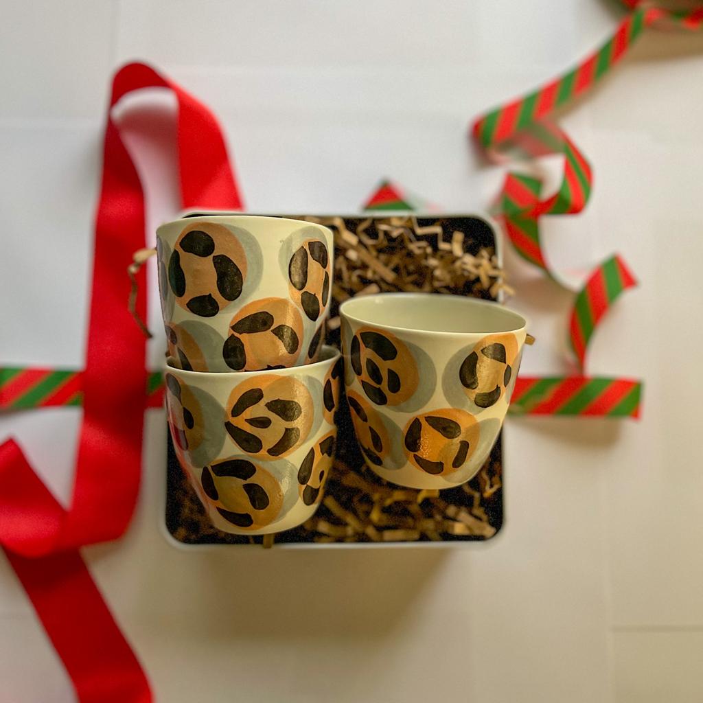 Deep Ceramics 3'lü Leopard Mug Seti