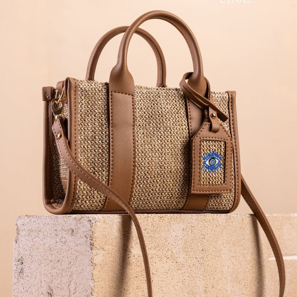 EYNA & CO. City Bag Mini Hasır - Taba