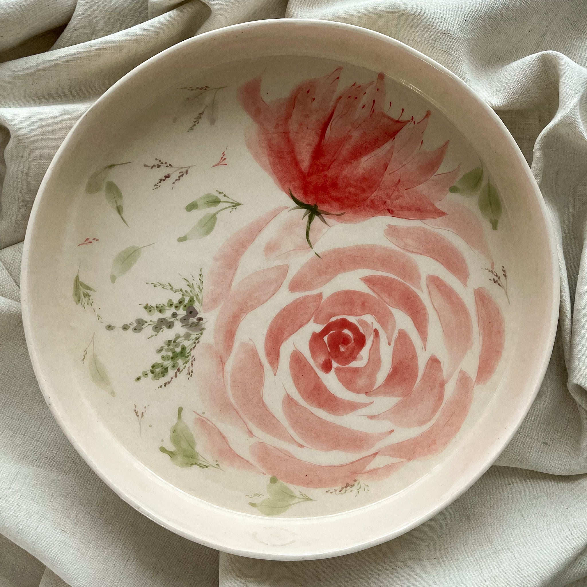 Spring Stoneware Tray by Hande Sönmez