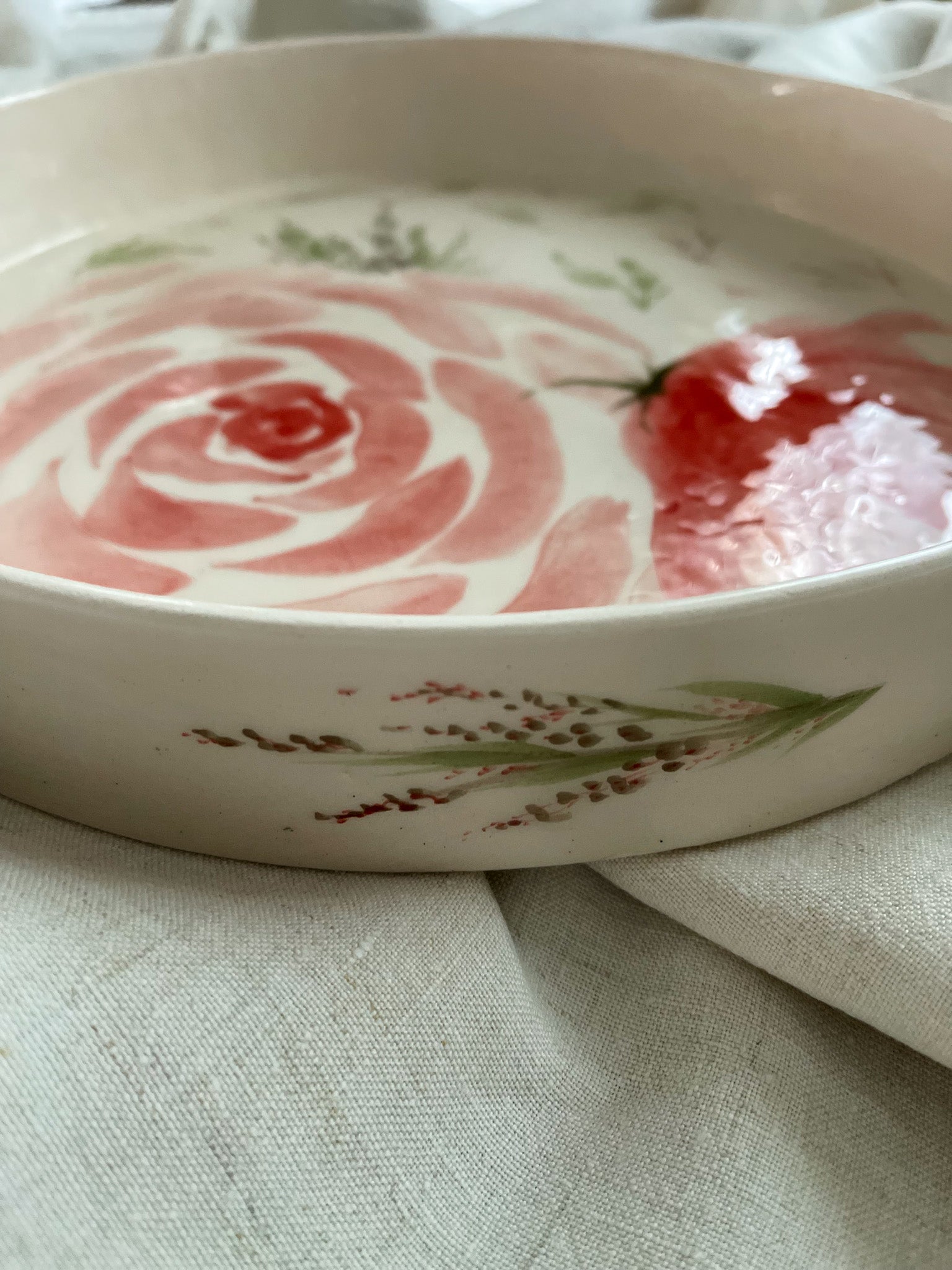 Spring Stoneware Tray by Hande Sönmez